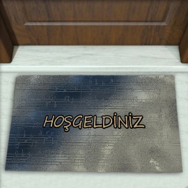 Müzik Nota Desenli Dekoratif Kapı Önü Paspası No: 1529