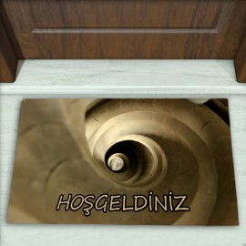 Sipiral Desenli Dekoratif Kapı Önü Paspası No: 1536