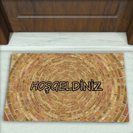 Geometrik Desenli Dekoratif Kapı Önü Paspası No: 1547