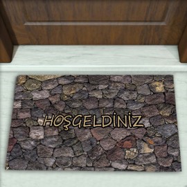 Taş Desenli Dekoratif Kapı Önü Paspası No: 1557