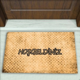 Eskitme Desenli Dekoratif Kapı Önü Paspası No: 1558