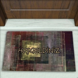 Geometrik Desenli Dekoratif Kapı Önü Paspası No: 1591