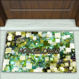 Geometrik Desenli Dekoratif Kapı Önü Paspası No: 1619