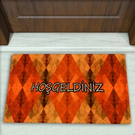 Geometrik Desenli Dekoratif Kapı Önü Paspası No: 1657