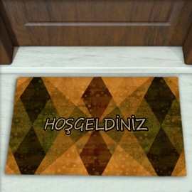 Geometrik Desenli Dekoratif Kapı Önü Paspası No: 1658