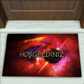 Gezegen Desenli Dekoratif Kapı Önü Paspası No: 1668