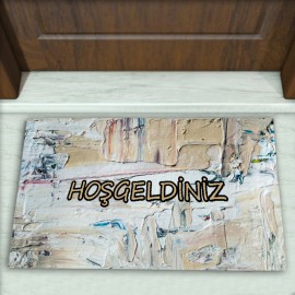 Modern Desenli Dekoratif Kapı Önü Paspası No: 1674
