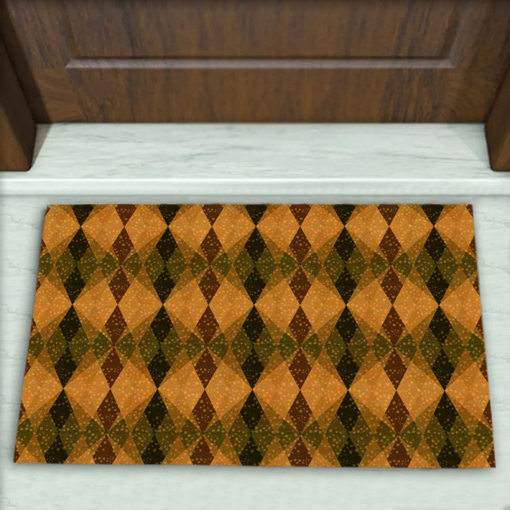 Geometrik Desenli Dekoratif Kapı Önü Paspası No: 1683