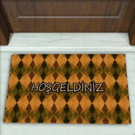 Geometrik Desenli Dekoratif Kapı Önü Paspası No: 1683