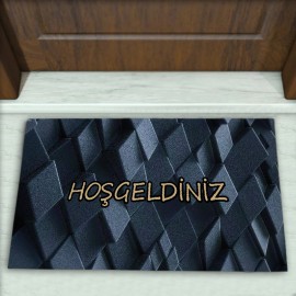 Geometrik Desenli Dekoratif Kapı Önü Paspası No: 1710