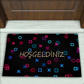 Geometrik Desenli Dekoratif Kapı Önü Paspası No: 1713
