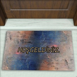 Eskitme Desenli Dekoratif Kapı Önü Paspası No: 1716