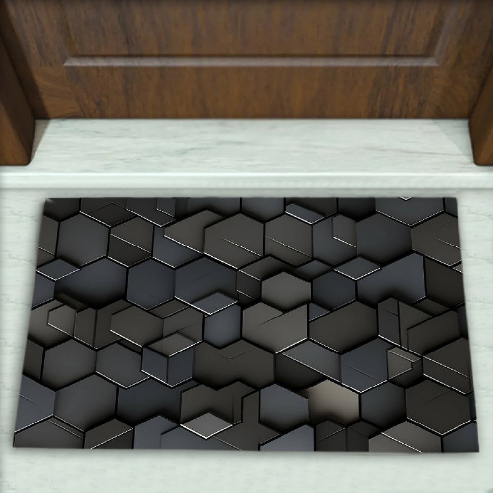 Geometrik Desenli Dekoratif Kapı Önü Paspası No: 1717