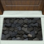 Geometrik Desenli Dekoratif Kapı Önü Paspası No: 1717