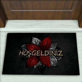 Çiçek Desenli Dekoratif Kapı Önü Paspası No: 1720