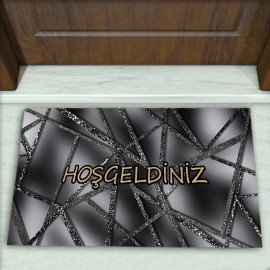 Çizgi Desenli Dekoratif Kapı Önü Paspası No: 1725