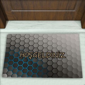 Geometrik Desenli Dekoratif Kapı Önü Paspası No: 1749