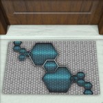 Geometrik Desenli Dekoratif Kapı Önü Paspası No: 1754
