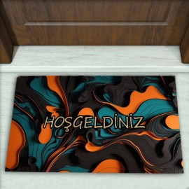 Modern Desenli Dekoratif Kapı Önü Paspası No: 1757