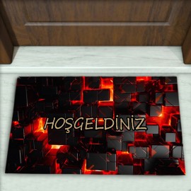 Modern Desenli Dekoratif Kapı Önü Paspası No: 1769
