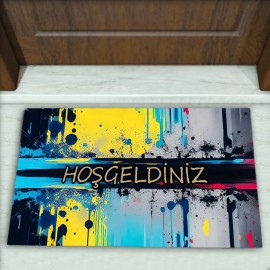 Modern Desenli Dekoratif Kapı Önü Paspası No: 1771