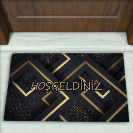 Geometrik Desenli Dekoratif Kapı Önü Paspası No: 1777