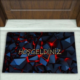 Geometrik Desenli Dekoratif Kapı Önü Paspası No: 1778