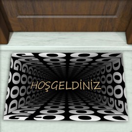 Üç Boyutlu (3D) Desenli Dekoratif Kapı Önü Paspası No: 1781