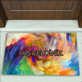 Modern Desenli Dekoratif Kapı Önü Paspası No: 1804