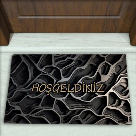 Geometrik Desenli Dekoratif Kapı Önü Paspası No: 1809