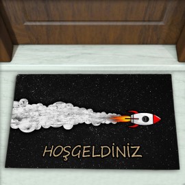 Füze Desenli Dekoratif Kapı Önü Paspası No: 1820