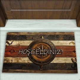 Korsan Desenli Dekoratif Kapı Önü Paspası No: 1862