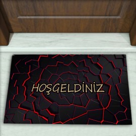 Geometrik Desenli Dekoratif Kapı Önü Paspası No: 1900
