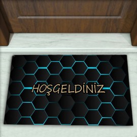 Geometrik Desenli Dekoratif Kapı Önü Paspası No: 1901