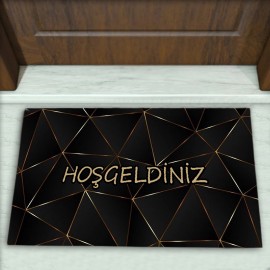 Geometrik Desenli Dekoratif Kapı Önü Paspası No: 1922