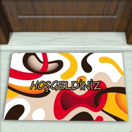 Geometrik Desenli Dekoratif Kapı Önü Paspası No: 1931