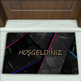 Geometrik Desenli Dekoratif Kapı Önü Paspası No: 1939
