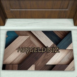 Parke Desenli Dekoratif Kapı Önü Paspası No: 1942