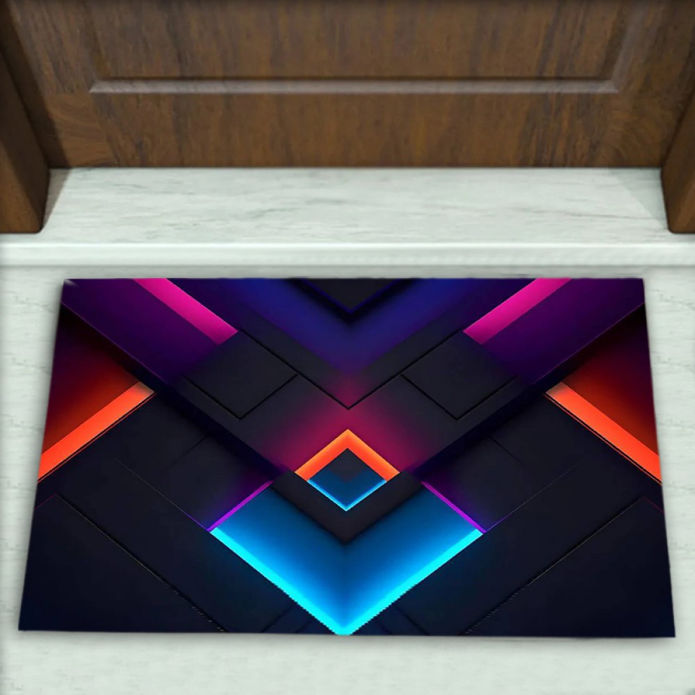 Geometrik Desenli Dekoratif Kapı Önü Paspası No: 1989