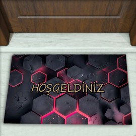 Geometrik Desenli Dekoratif Kapı Önü Paspası No: 1998