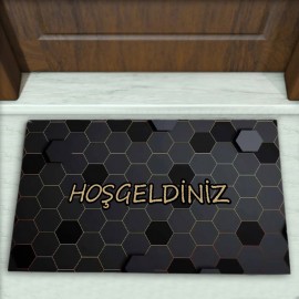 Geometrik Desenli Dekoratif Kapı Önü Paspası No: 2000
