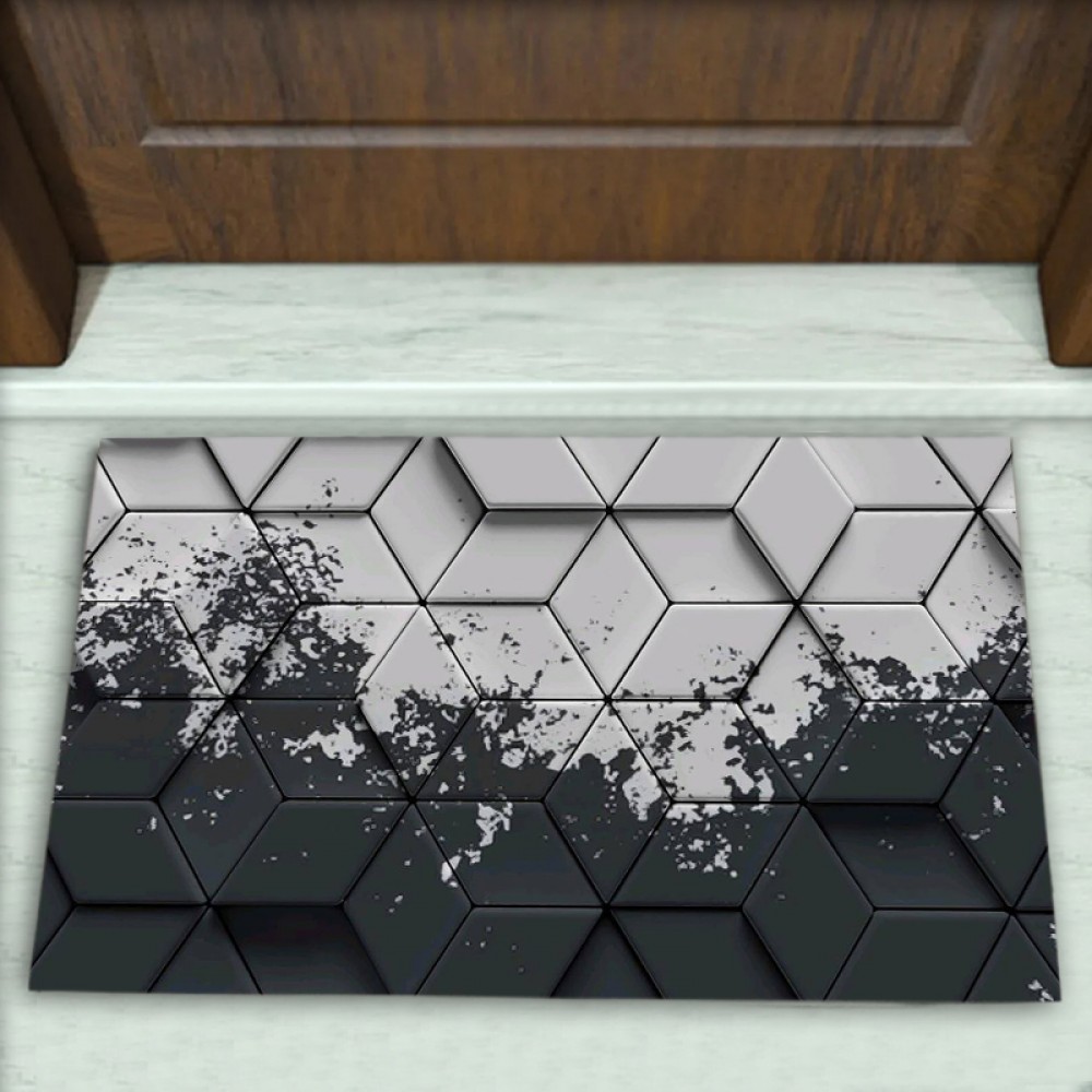 Geometrik Desenli Dekoratif Kapı Önü Paspası No: 2016