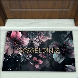 Çiçek Desenli Dekoratif Kapı Önü Paspası No: 2027