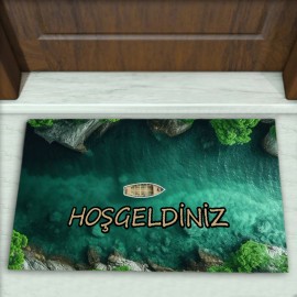 Deniz Desenli Dekoratif Kapı Önü Paspası No: 2038