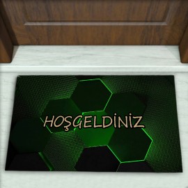Geometrik Desenli Dekoratif Kapı Önü Paspası No: 2042