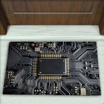 Elektronik Desenli Dekoratif Kapı Önü Paspası No: 2047