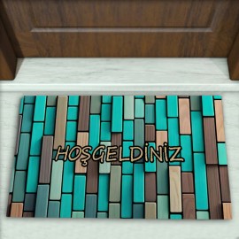 Taş Desenli Dekoratif Kapı Önü Paspası No: 2049