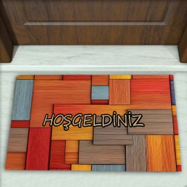 Geometrik Desenli Dekoratif Kapı Önü Paspası No: 2050
