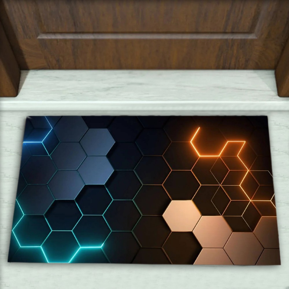 Geometrik Desenli Dekoratif Kapı Önü Paspası No: 2051