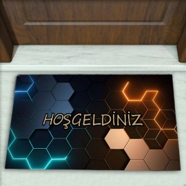 Geometrik Desenli Dekoratif Kapı Önü Paspası No: 2051